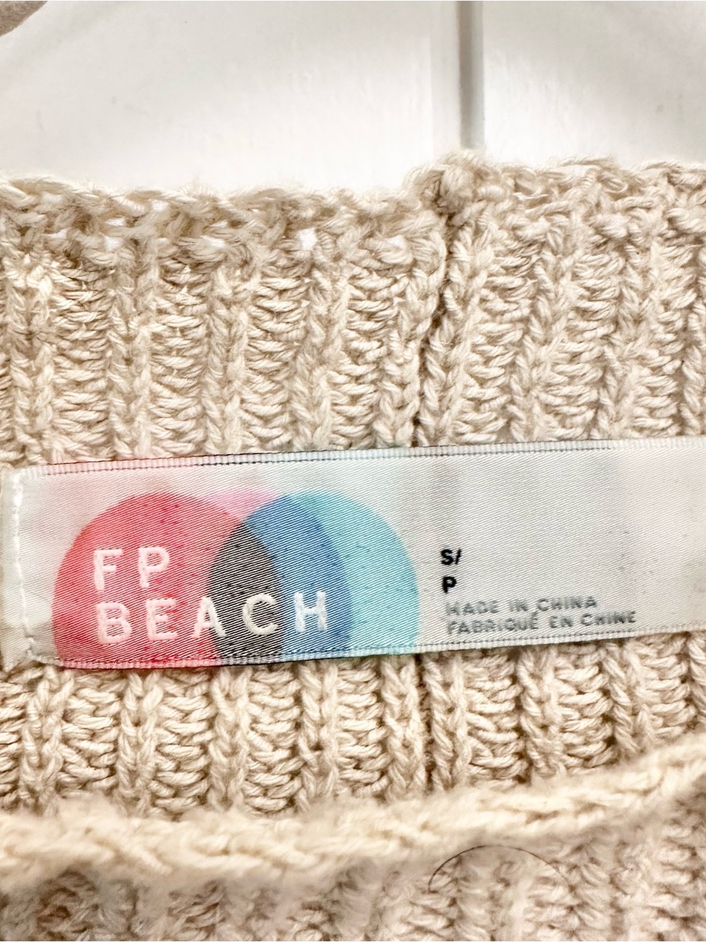 Free People Freya Sweater Top In Oatmeal Bone Size Small - Picture 8 of 11